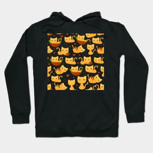 Cute red cat in different poses Hoodie